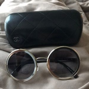 Chanel Round Gold Sunglasses